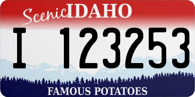 ID license plate I123253