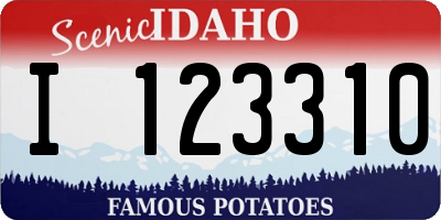 ID license plate I123310