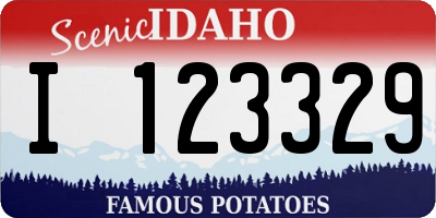 ID license plate I123329