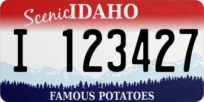 ID license plate I123427