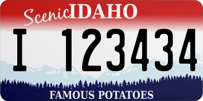 ID license plate I123434