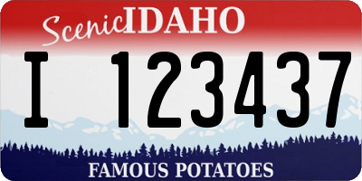 ID license plate I123437