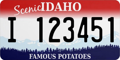 ID license plate I123451