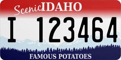 ID license plate I123464