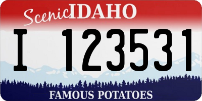 ID license plate I123531