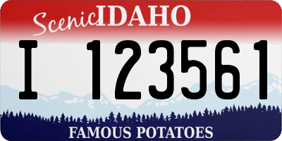 ID license plate I123561