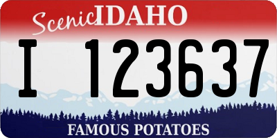 ID license plate I123637