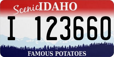 ID license plate I123660