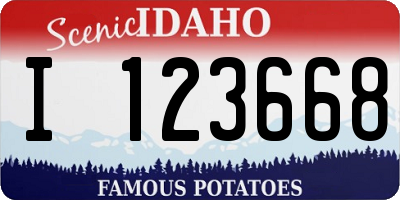 ID license plate I123668