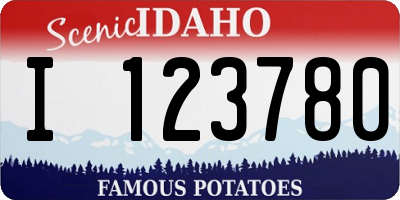 ID license plate I123780