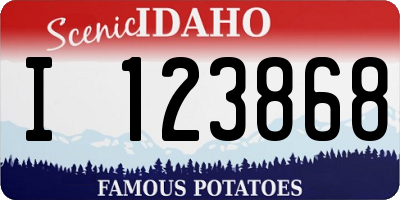ID license plate I123868