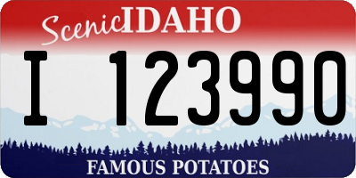 ID license plate I123990
