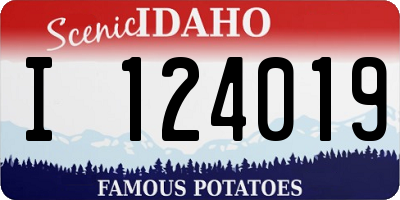 ID license plate I124019