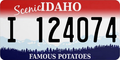 ID license plate I124074