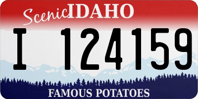 ID license plate I124159