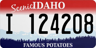 ID license plate I124208