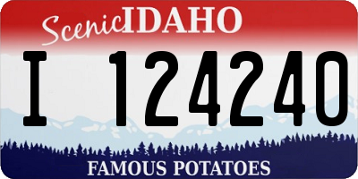 ID license plate I124240