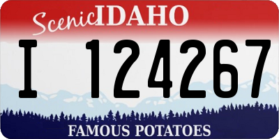 ID license plate I124267