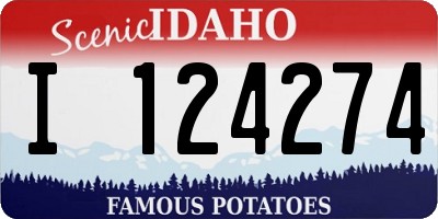 ID license plate I124274
