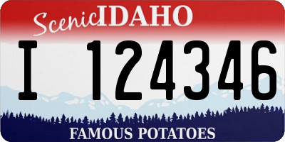 ID license plate I124346