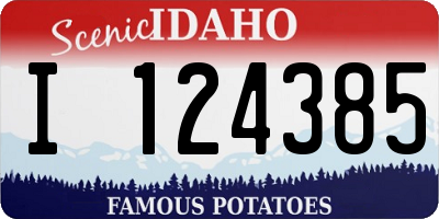 ID license plate I124385