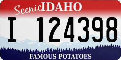 ID license plate I124398
