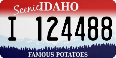ID license plate I124488