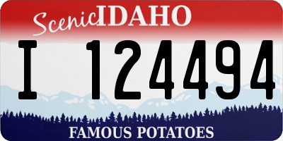 ID license plate I124494