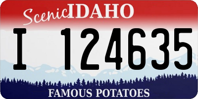 ID license plate I124635