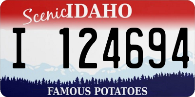 ID license plate I124694