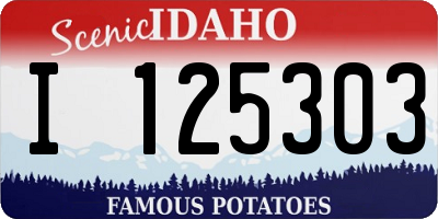 ID license plate I125303