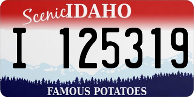 ID license plate I125319
