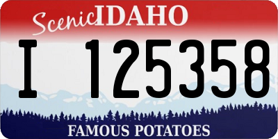 ID license plate I125358