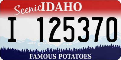 ID license plate I125370
