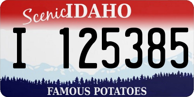 ID license plate I125385