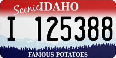 ID license plate I125388
