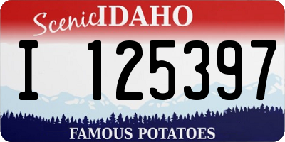 ID license plate I125397