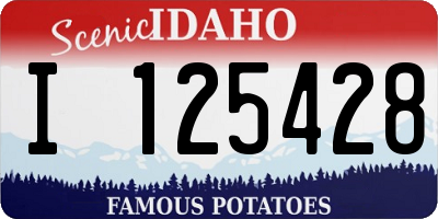 ID license plate I125428