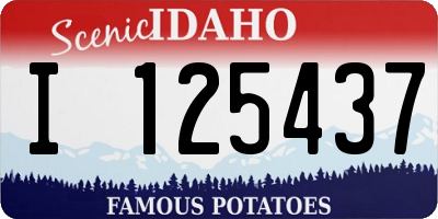 ID license plate I125437