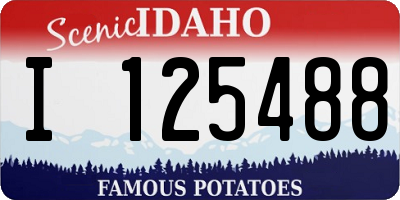 ID license plate I125488