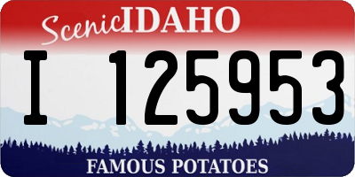 ID license plate I125953