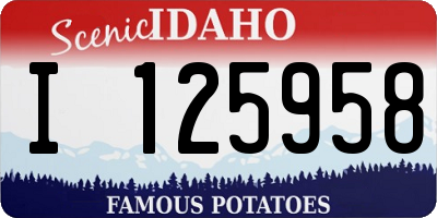ID license plate I125958