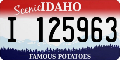 ID license plate I125963