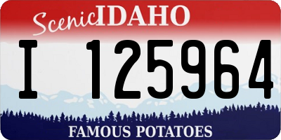 ID license plate I125964