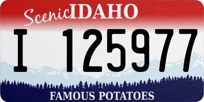 ID license plate I125977