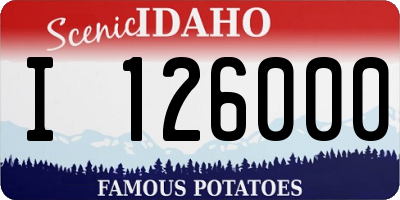 ID license plate I126000