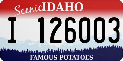 ID license plate I126003