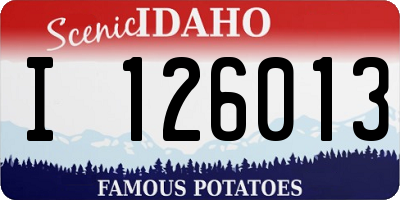 ID license plate I126013