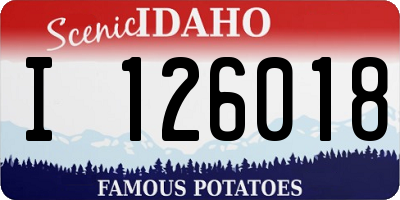 ID license plate I126018