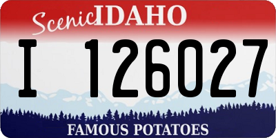ID license plate I126027